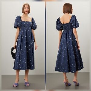 Hill House Home Matilda Dress  A-line Short sleeves Square neck Zip Size XXL